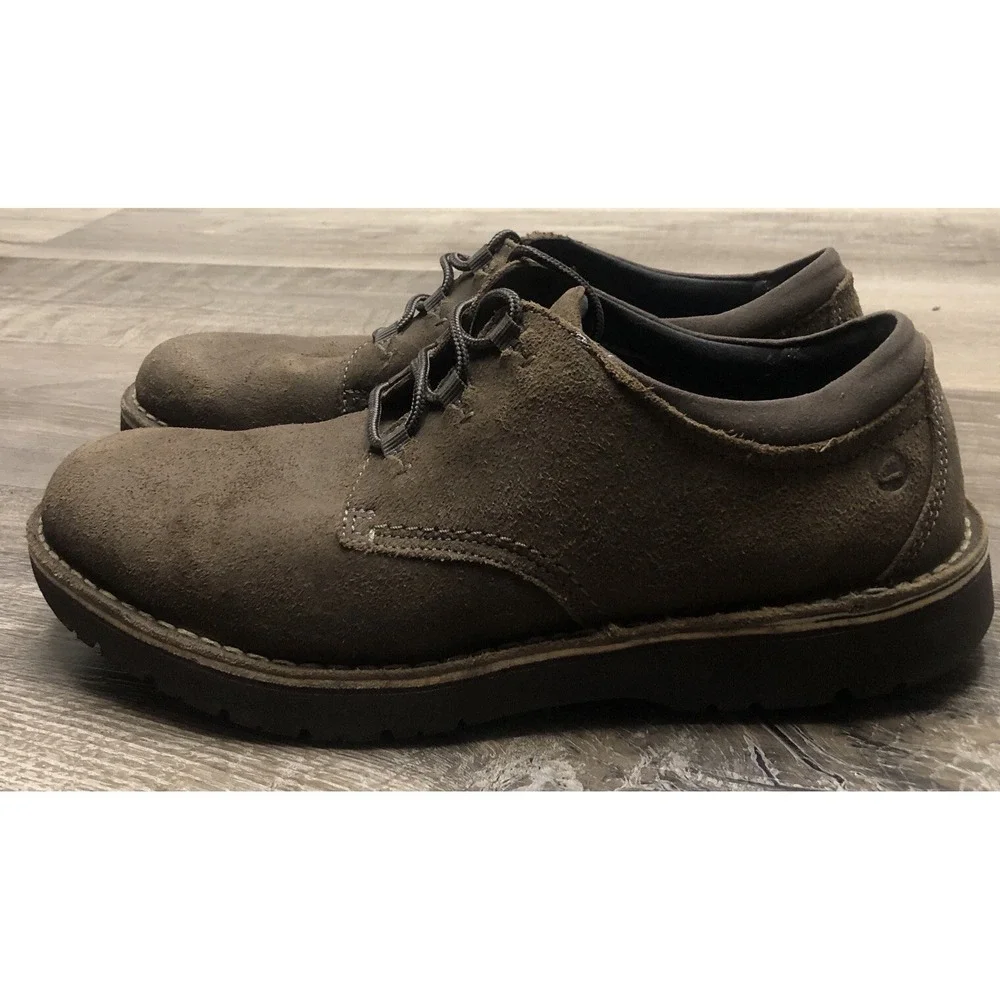 Clarks Oxford Shoes Men's 11.5 Brown Suede Eastford Low‎
